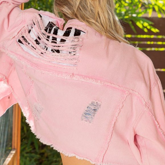 Love Denim Jacket - Candy Pink - Picture 9 of 15